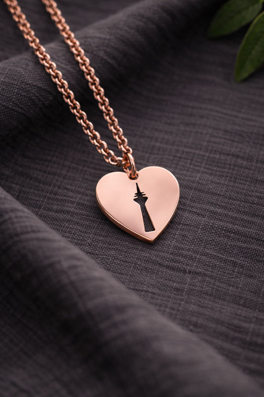 Halskette RHEINTURM Aura Rosea (Herz)