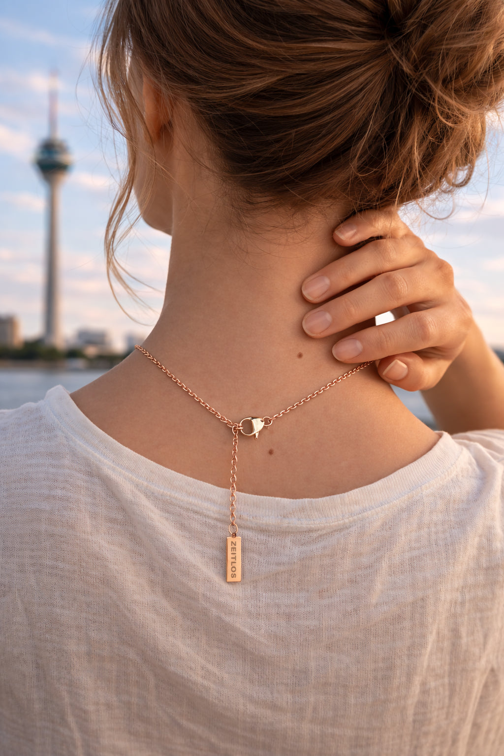 Halskette RHEINTURM Aura Rosea (rund)